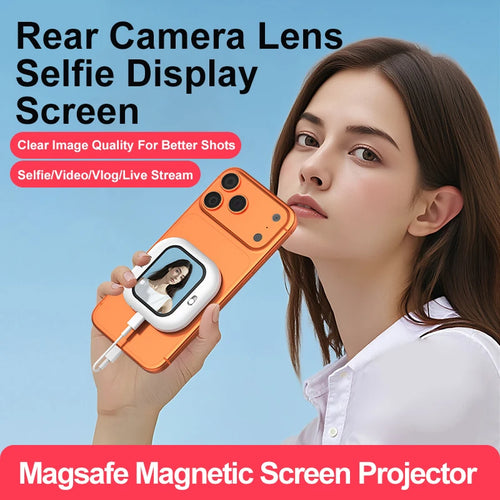 Magnetic Phone Vlog Selfie Monitor Screen Phone Holder Mount Rear Camera Selfies Vlog Live Selfie Screen Compatible